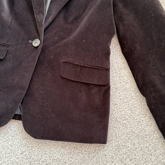 - Talbots Black Velvet Classic Blazer Sz 2P - J2700 - Picture 15 of 16